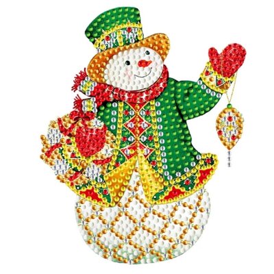 Diamond Painting Christmas sticker large Snowman (15cm)