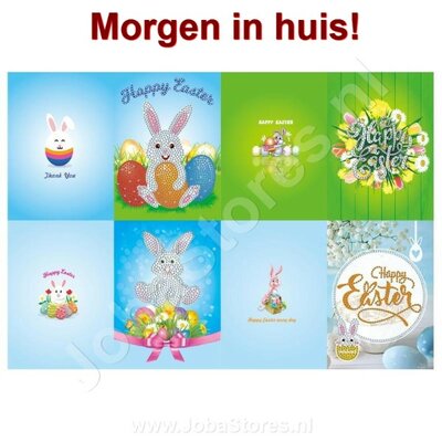 Diamond Painting Greeting Cards Set Easter (4 pieces)