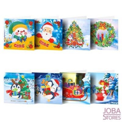 Diamond Painting Christmas Cards set 10 (8 pieces)