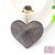 Bling Sleutelhanger Hart Grijs
