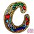 Diamond Painting Sleutelhanger Alfabet Letter C
