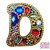 Diamond Painting Sleutelhanger Alfabet Letter D