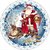Diamond Painting Santa Claus in circle 40x40cm