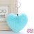 Pom Pom Sleutelhanger Hart Blauw