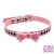 Honden Halsband Ruitjes met strik Roze M