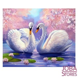 Schilderen op nummer Zwanen 40x50cm