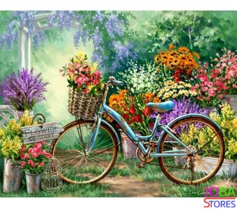 Diamond Painting "JobaStores®" Fiets - volledig - 40x30cm