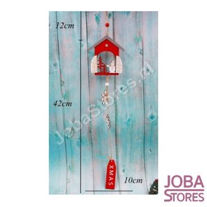 Houten Kerst Slinger Sneeuwpop