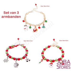 Kerst Armbanden set met bedeltjes