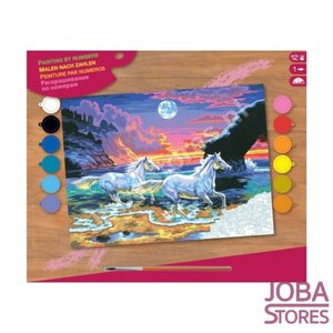 Schilderen op nummer "Sequin Art" Senior Paarden