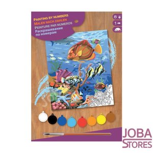 Schilderen op nummer "Sequin Art" Junior Vissen