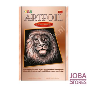 Kras Tekening Senior "Sequin Art" Leeuw Koper