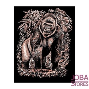 Kras Tekening Senior "Sequin Art" Gorilla Koper