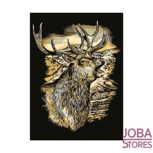 Kras Tekening Senior "Sequin Art" Hert Goud