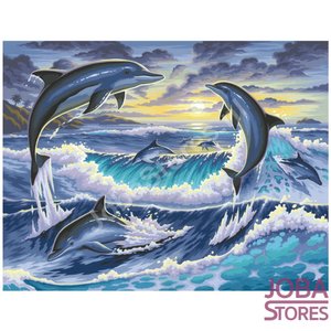 SchilderSchilderen op nummer "Sequin Art" Senior Dolfijnenen op nummer "Sequin Art" Senior Dolfijne