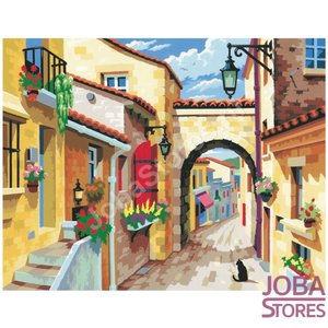 Schilderen op nummer "Sequin Art" Senior Rustig Steegje