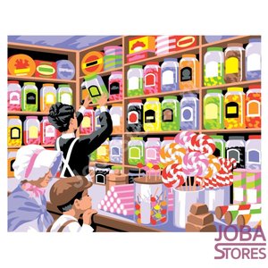 Schilderen op nummer "Sequin Art" Senior Snoepwinkel