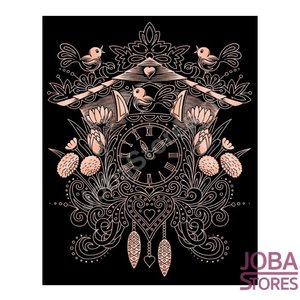 Kras Tekening Senior "Sequin Art" Klok Rose Gold