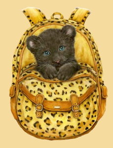 OP=OP Diamond Painting Tas met pantertje 30x40cm