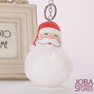 OP=OP Pom Pom Sleutelhanger Kerstman Wit
