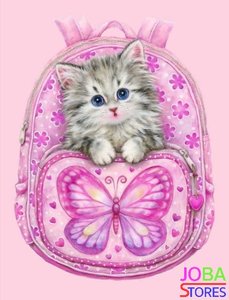 OP=OP Diamond Painting Tas met kitten 30x40cm