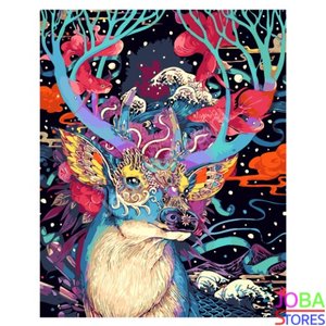 Schilderen op nummer Hert 40x50cm