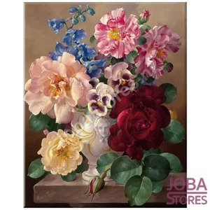 Schilderen op nummer Kleurrijke Bloemen 40x50cm